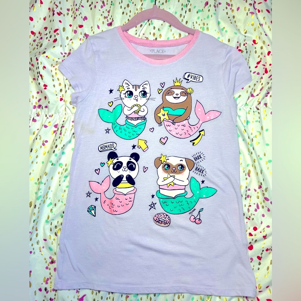 Kid’s Mermaid Animal Tee Shirt
